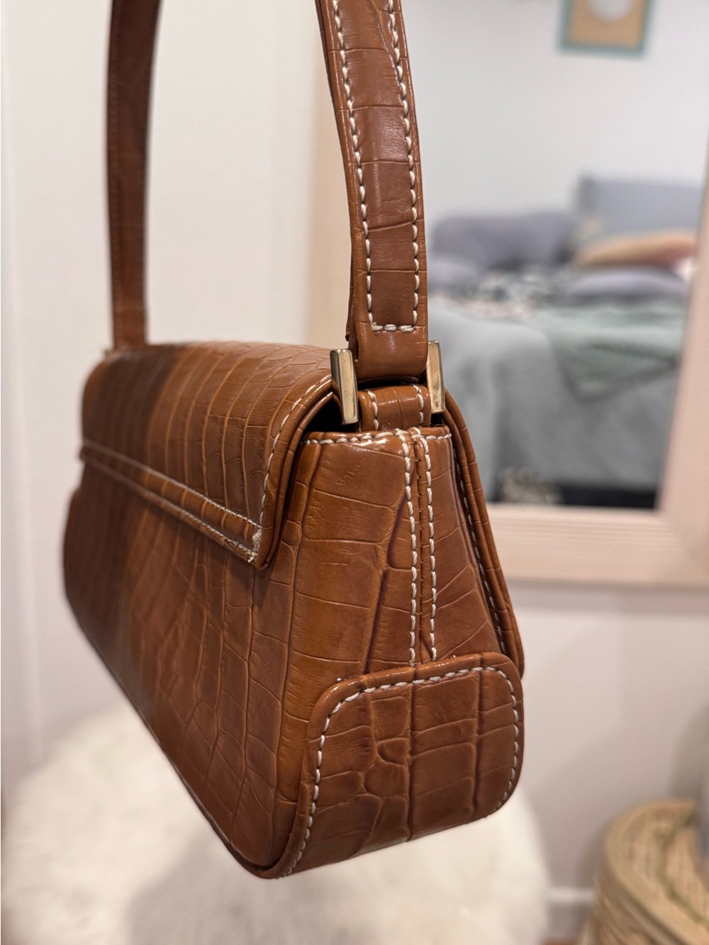 Liz Claiborne Croc-Embossed Shoulder Bag - Picture 6 of 8